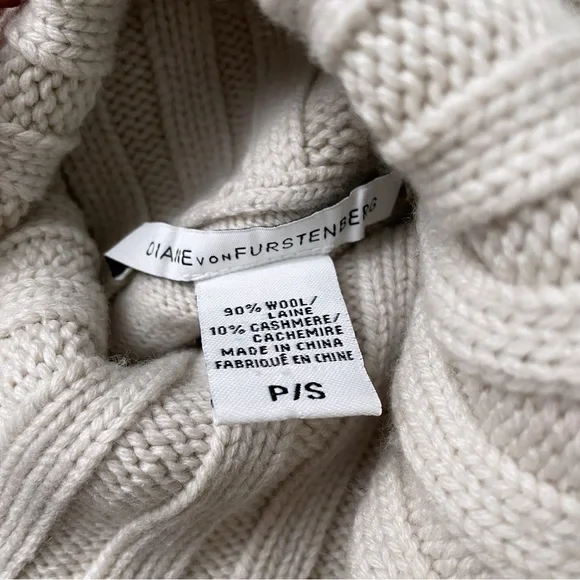 Diane Von Furstenberg Ahiga Turtleneck Poncho Sweater